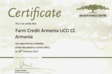 “Farm Credit Armenia”- a Member of Microfinance Centre